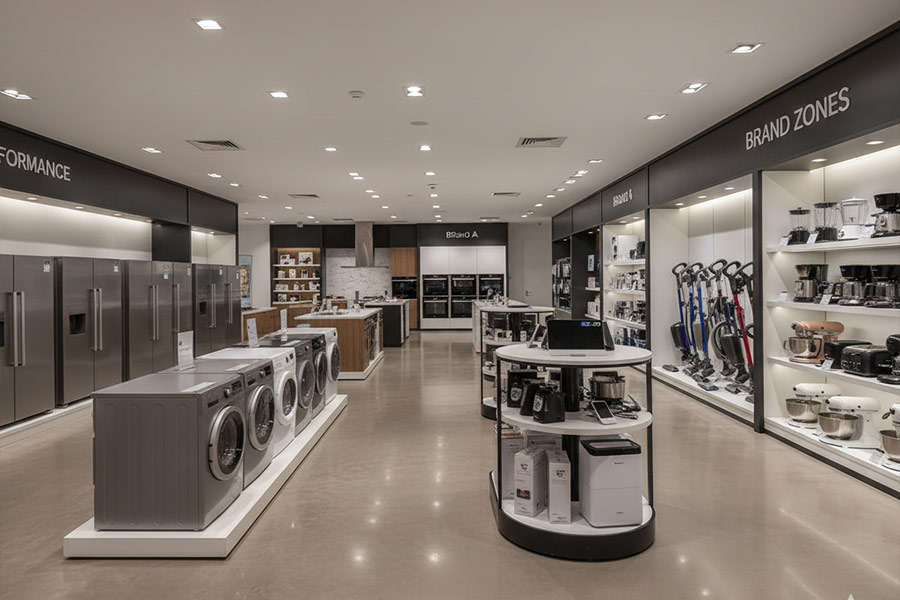 دکوراسیون فروشگاه لوازم خانگی