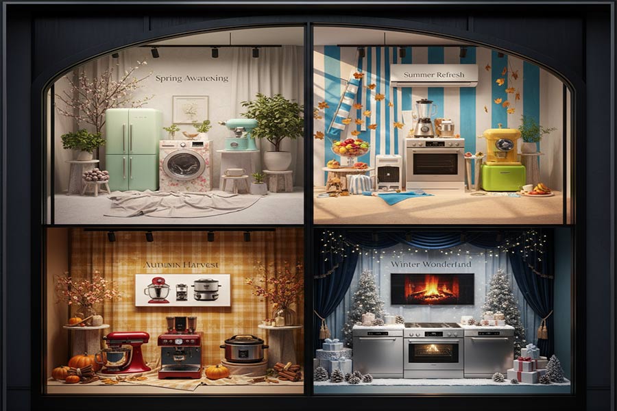 دکور فروشگاه لوازم خانگی