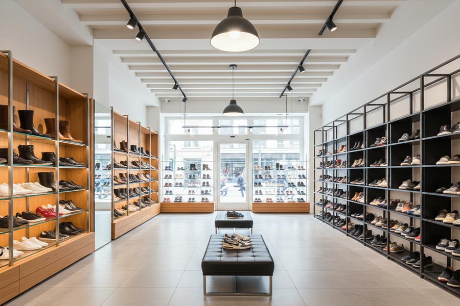 دکوراسیون مغازه کفش فروشی