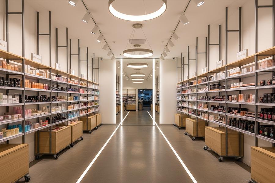 دکوراسیون لوازم آرایشی و بهداشتی + (مشاوره، طراحی و اجرا) 88 دکوراسیون مغازه لوازم آرایشی