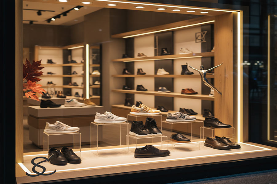 دکوراسیون کفش فروشی شیک
