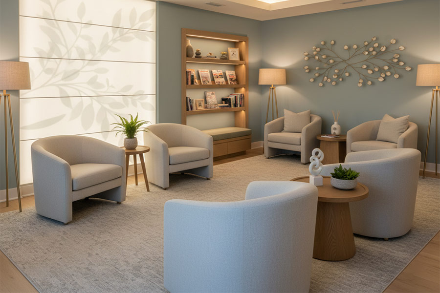 ایده دکوراسیون داخلی مطب زنان و مامایی + (مشاوره، طراحی، اجرا) 80 طراحی اتاق انتظار مطب متخصص زنان