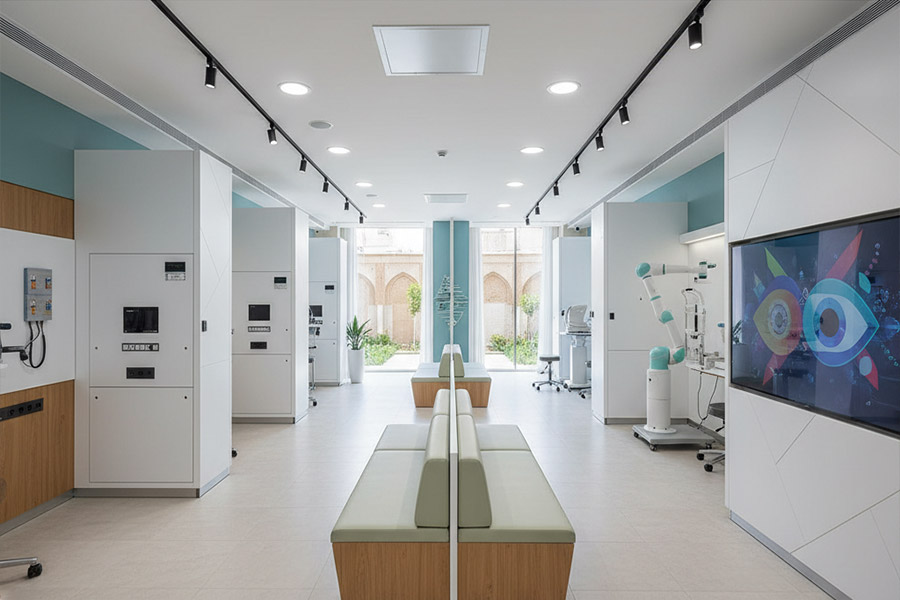 دکوراسیون مطب چشم پزشکی و بینایی سنجی + (مشاوره، طراحی و اجرا) 84 دکور مطب بینایی سنجی