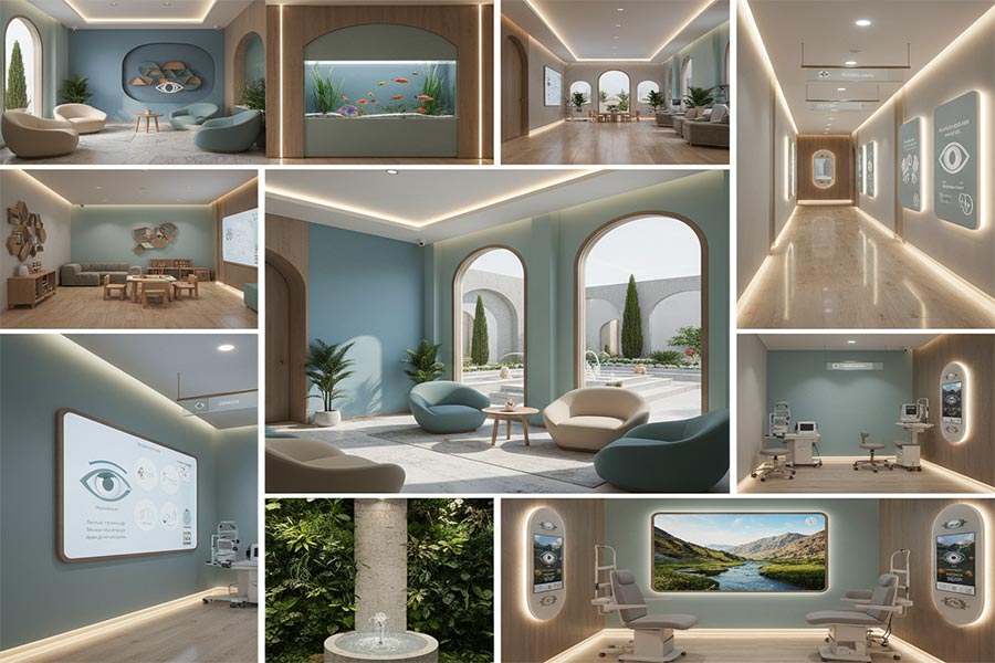 دکوراسیون مطب چشم پزشکی و بینایی سنجی + (مشاوره، طراحی و اجرا) 71 طراحی دکوراسیون مطب چشم پزشکی