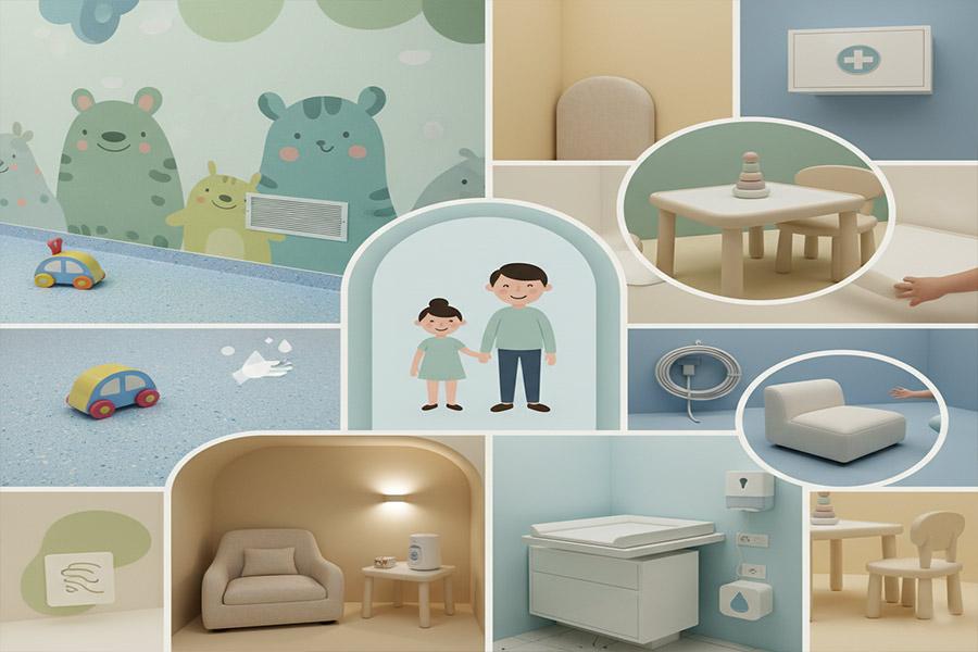 دکوراسیون مطب اطفال + (طراحی، مشاوره و اجرا) 81 الزامات ایمنی و بهداشت در دکوراسیون مطب اطفال