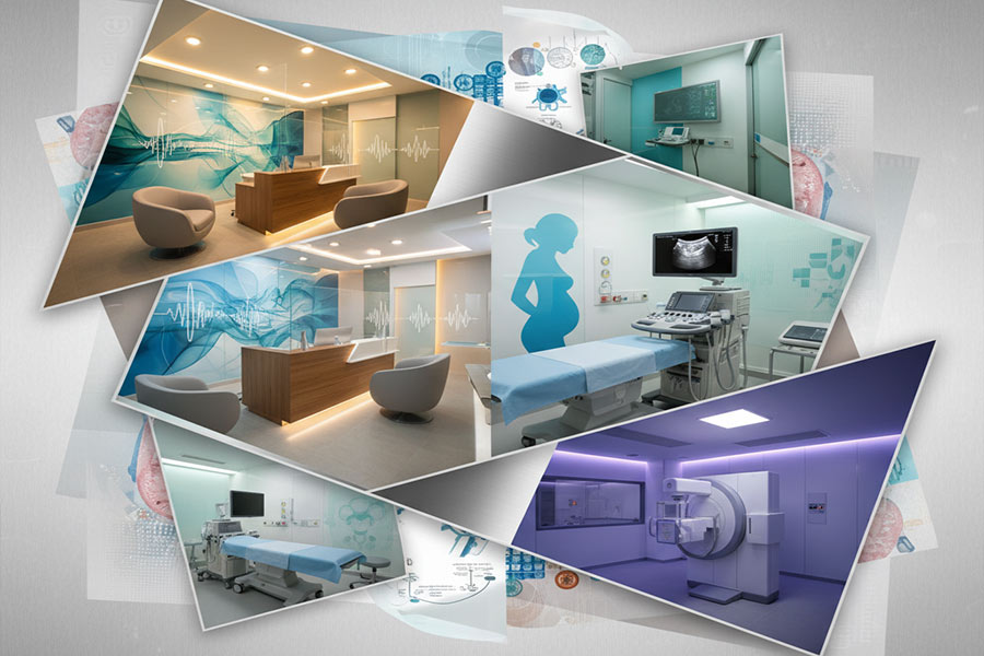 طراحی فضای کارکنان در دکوراسیون مطب سونوگرافی و رادیولوژی و MRI