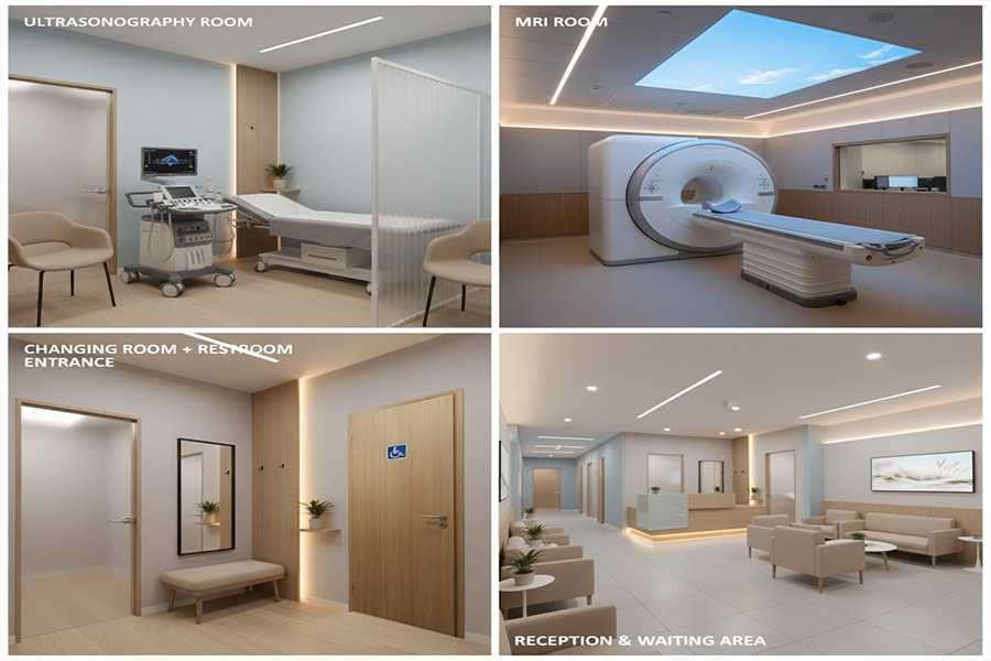 دکوراسیون مطب سونوگرافی، رادیولوژی و ام ار ای