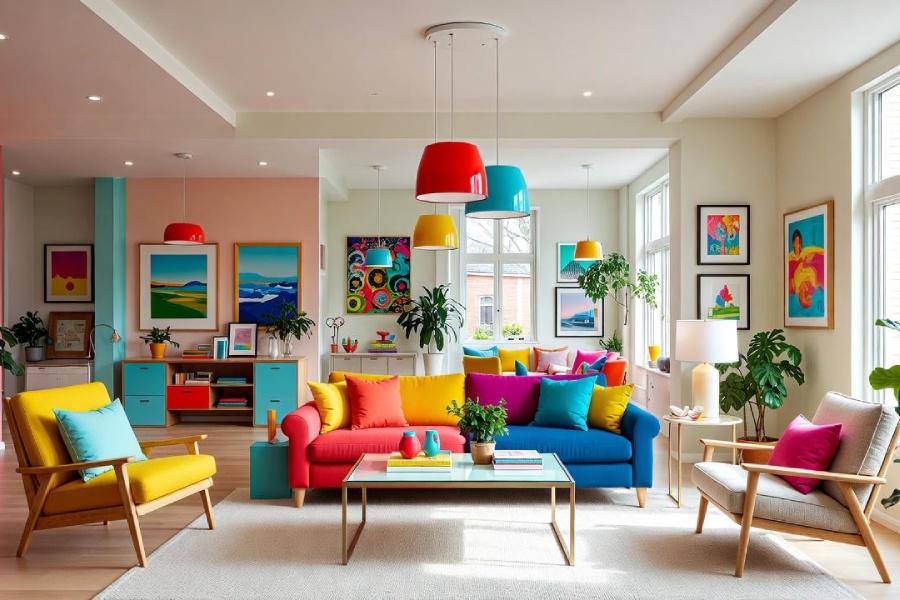 دکوراسیون داخلی خانه با رنگهای شاد + (مشاوره، طراحی و اجرا) 21 دکوراسیون داخلی خانه با رنگهای شاد