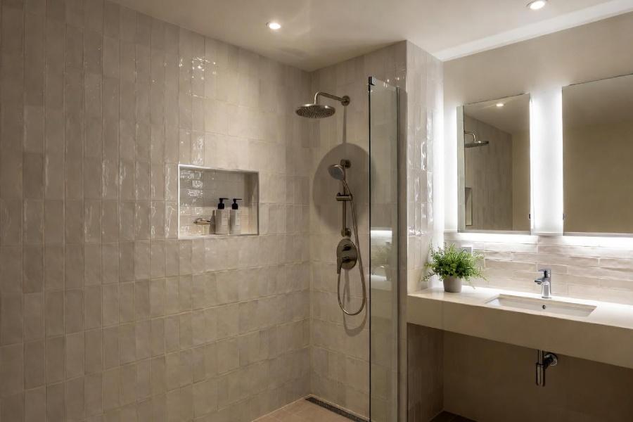 طراحی دکوراسیون داخلی مغازه کاشی و سرامیک + (مشاوره، طراحی و اجرا) 23 دکوراسیون داخلی مغازه کاشی و سرامیک