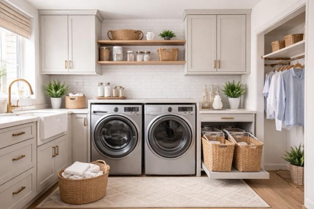 لاندری چیست؟ + اصول چیدمان و لیست تجهیزات لاندری روم 47 آشپزخانه