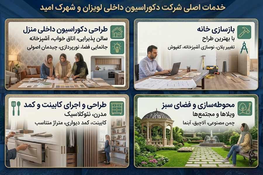 +10 بهترین شرکت دکوراسیون داخلی لویزان و شهرک امید + (لیست خدمات و شماره تماس) 49 بهترین شرکت دکوراسیون لویزان