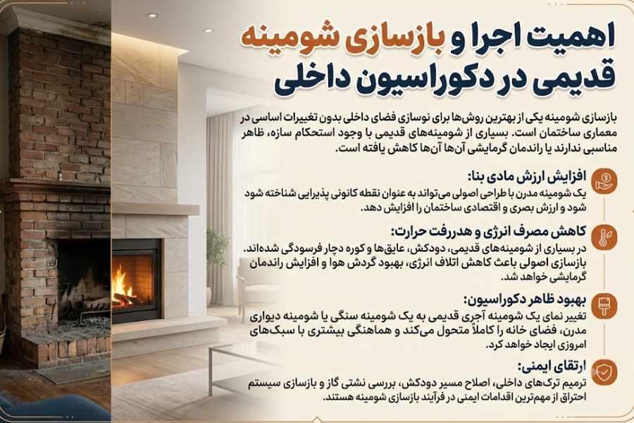 +10 ایده بازسازی شومینه قدیمی + (طراحی و اجرا شومینه مدرن) 46 شومینه هیزمی مدرن