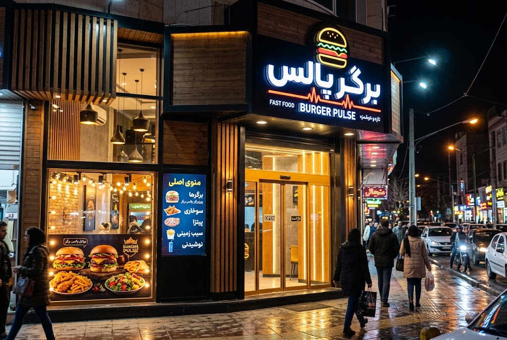 +15 ایده دکور فست فود و ساندویچی + (مشاوره، طراحی و اجرا) 51 دکور فست فود با کمترین هزینه