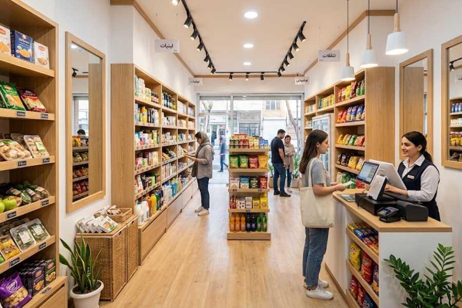 راهنمای جامع طراحی دکوراسیون سوپر مارکت و دکوراسیون قهوه فروشی در سال 1405 + 25 ایده طلایی 47 دکوراسیون سوپر مارکت