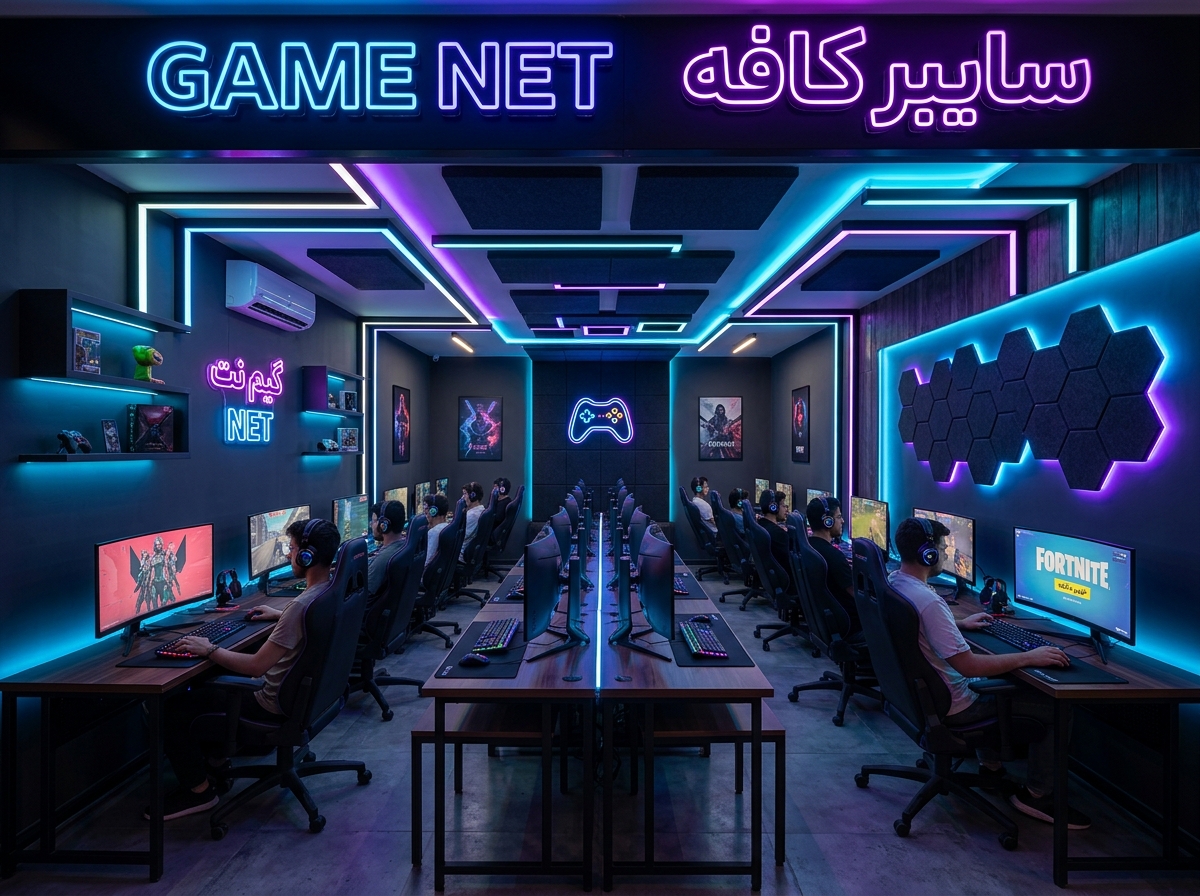 راهنمای جامع طراحی دکوراسیون گیم نت + (25 ایده ترند سال) 27 نورپردازی RGB